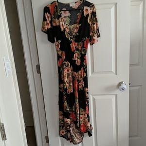 Floral high low dress